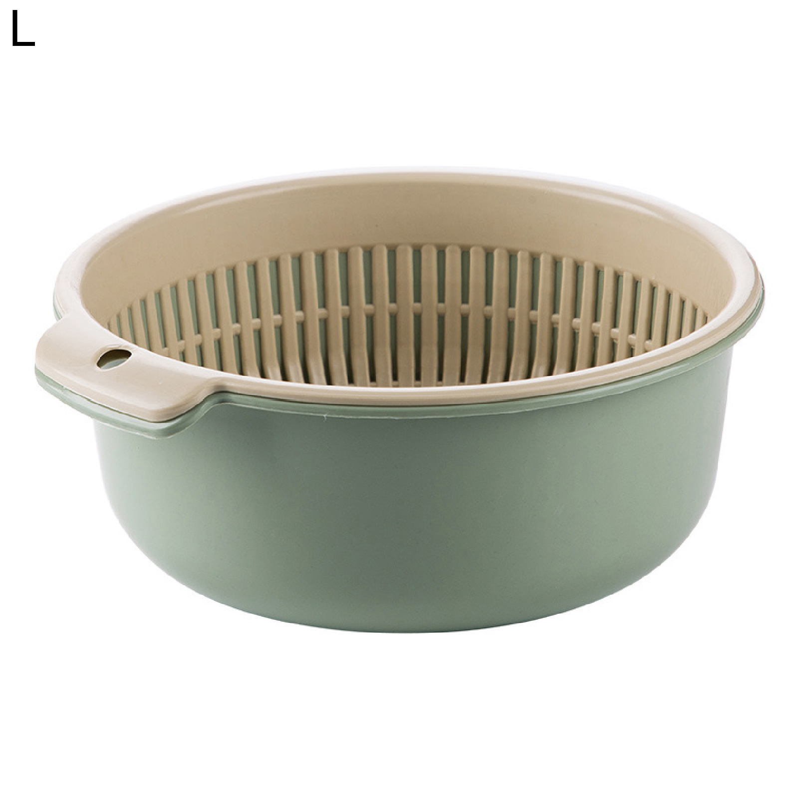 Livecity Drain Basket Double Layers Multifunctional PP Kitchen Colander Strainer Household Supplies