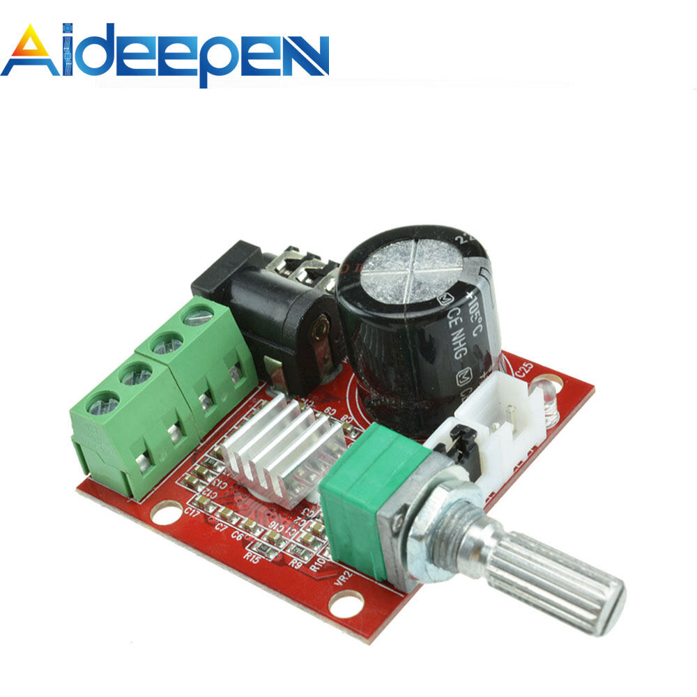 Aideepen 12v 2x10w hi-fi pam8610 audio stereo amplifier board dual d class channel module