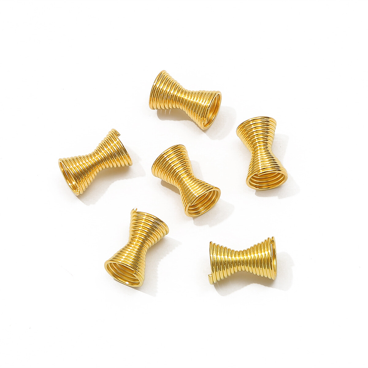 30pcs Metal Spring Funnel Shape Spacer Beads Caps Beading DIY Findings End Caps Bead Stoppers For Jewelry Makings Accessories