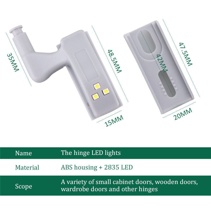 Đèn LED Cảm Biến Bản Lề Tủ, Cho Tủ Quần Áo Tủ Cửa Nhà Bếp Tủ Quần Áo