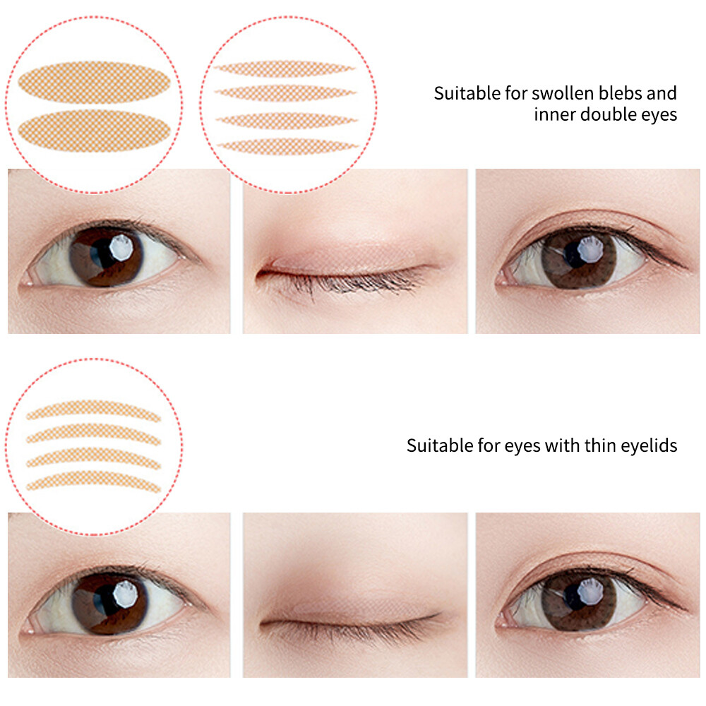 400Pcs Breathable Eyelid Tape Invisible Instant Double Eyelid Strips Texture Eye Makeup Tool