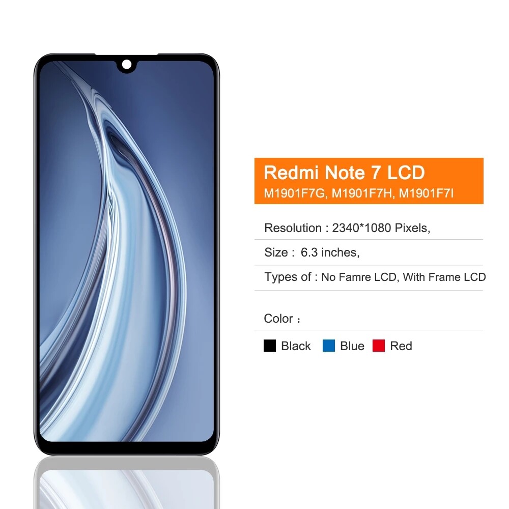 6.3'' lcd cho Xiaomi Redmi Note 8 m1908c3jh m1908c3jg m1908c3ji Bộ lắp ráp Bộ số hóa cảm ứng thay thế với dụng cụ miễn phí + Keo