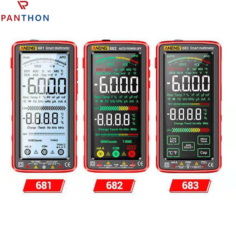ANENG Rechargeable Digital Multimeter Color LCD Display 6000 Counts Ohmmeter Cap Ohm Hz Diode Voltage Tester