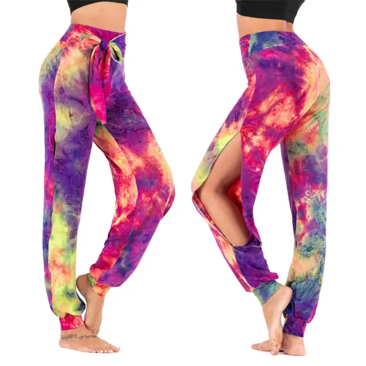 Quần Tập Yoga Nữ Quần ống Rộng Cạp Cao Nhuộm Mau Kiểu Thai Lan Dang Rộng Cỡ 3xl Lazada Vn