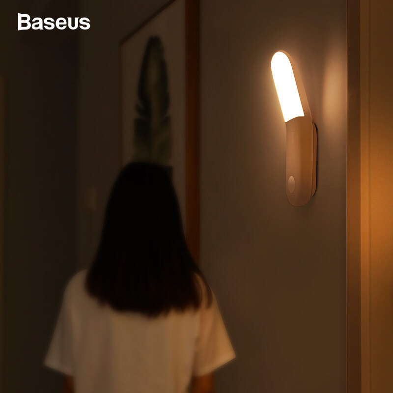Baseus LED Đèn tường trong nhà Đèn cảm biến chuyển động Pir Lối vào cảm ứng của con người & Lối đi Đèn treo tường Đèn ngủ cho cầu thang Phòng ngủ gia đình