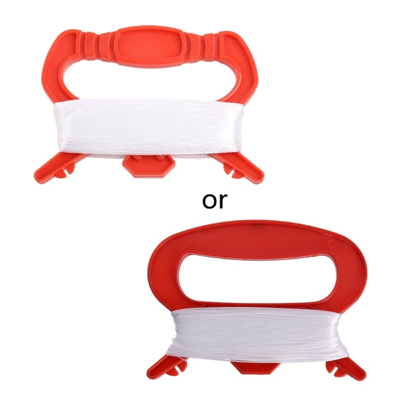 Polyester D Shape Kite Line String Winder Handle Outdoor Board Children Kite Gift for Children Kite Accessories