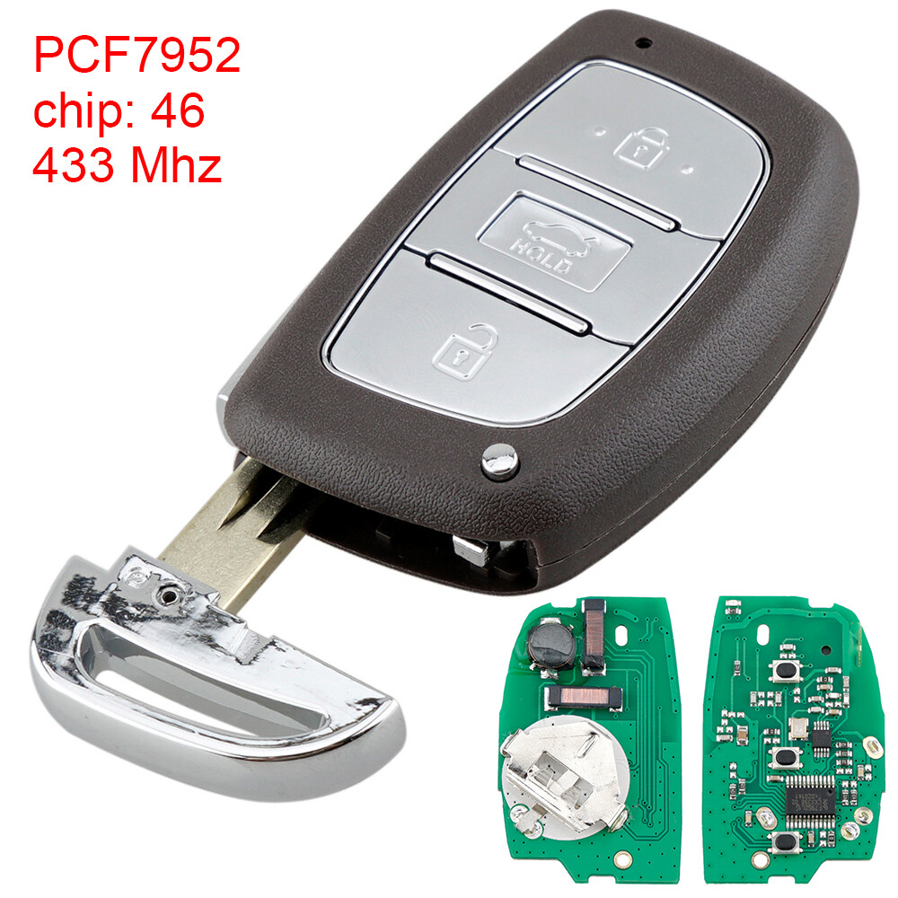 433mhz keyless smart remote car key fob with pcf7952 id46 chip