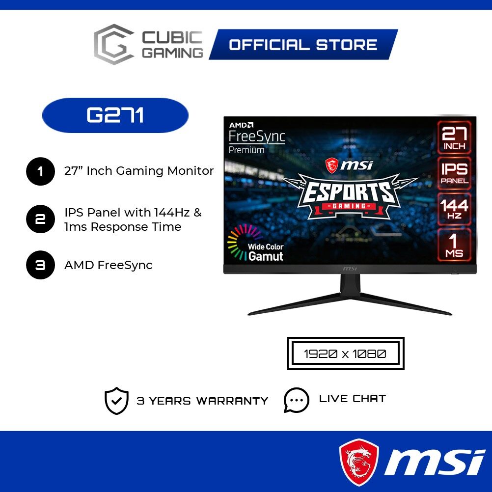 MSI Optix G241/G271/G273 Gaming Monitor with FULL HD (24"/27"/1920x1080