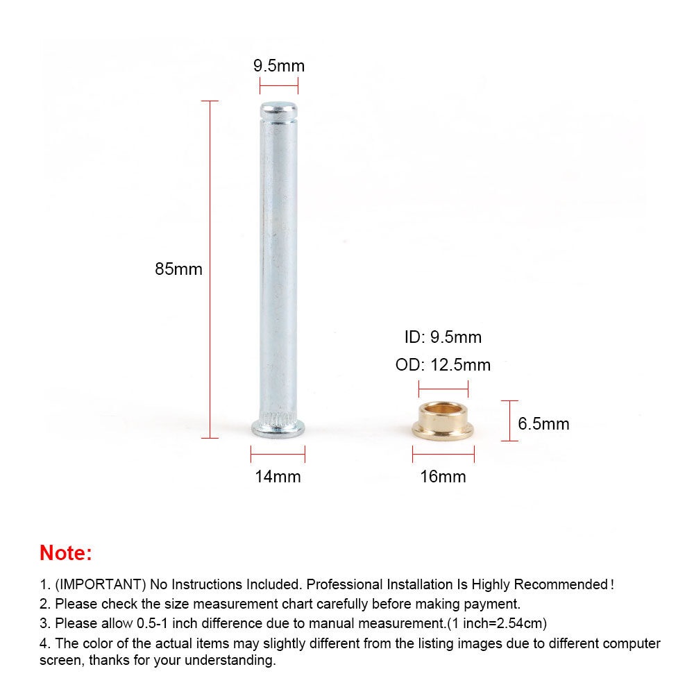 บานพับประตูPin & Bushing Kit NAPA/SOLUTIONSNOEเหมาะสำหรับJeep Grand