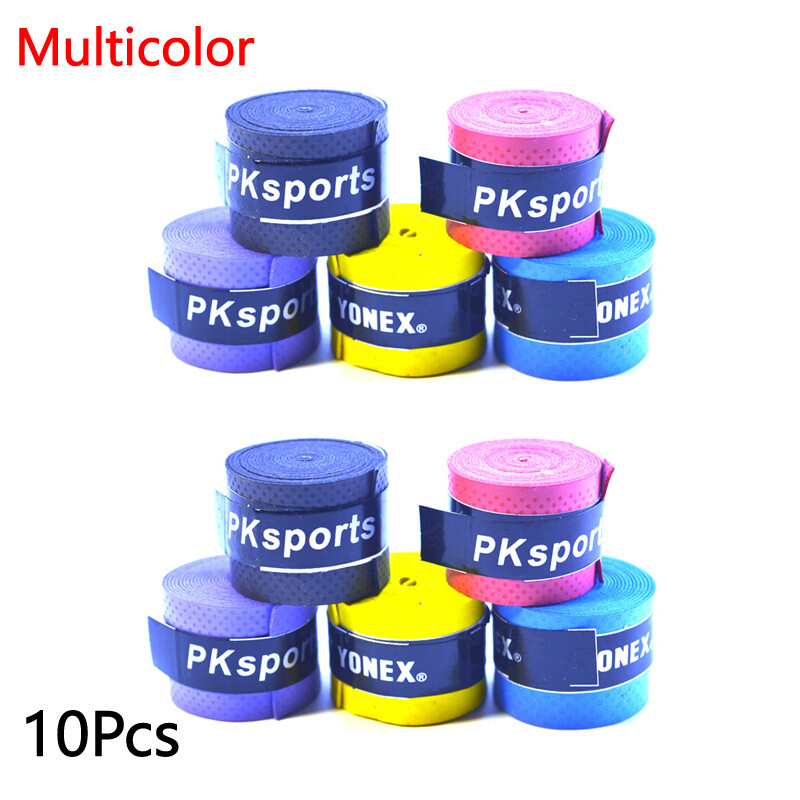 10 Cái Vợt Co Giãn Băng Bóng Quần Thấm Hút Mồ Hôi Chống Trượt Có Tay Cầm Grip Băng Tennis/Cầu Lông Sweatband Over Grip Băng Thể Thao Hàng Hóa