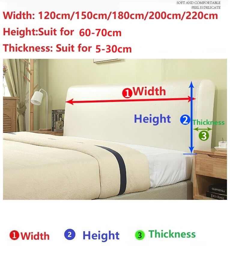 Tấm Phủ Đầu Giường Dày Đầu Giường Bảo Vệ Lưng, Khung Giường, Vỏ Bọc Trang Trí Giường Màu Trơn Mềm Mại Thoải Mái