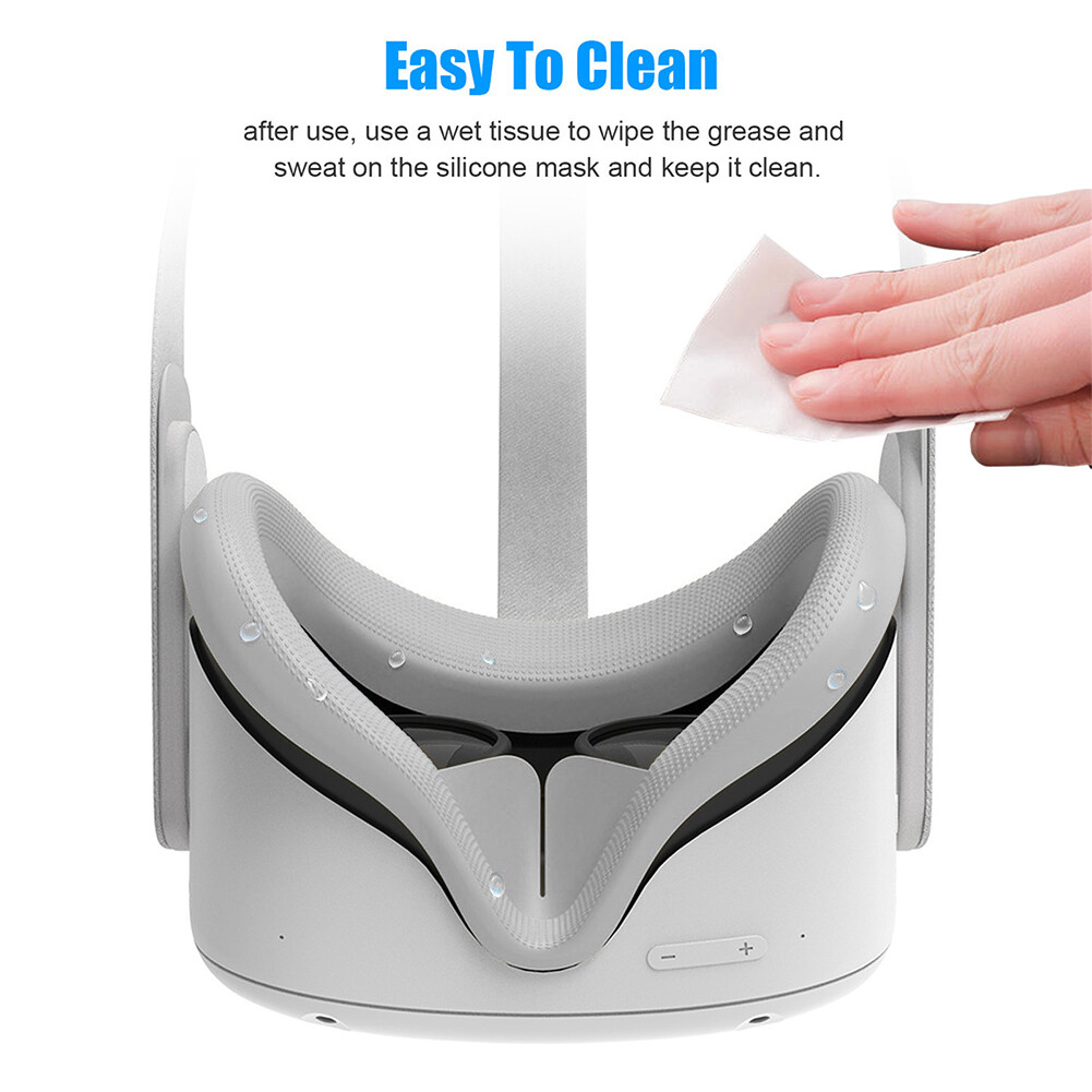 Water Sweat Proof Silicone Eye Mask Cover for Oculus Quest 2 VR Headset