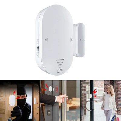 HILABEE 4pcs House Security Burglar Alarm Door and Window Alarm System Security Sensor Magnetic Switch
