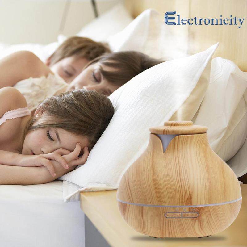400ml Essential Oil Diffuser Grain Wood Ultrasonic Aroma Cool Mist Humidifi Singapore