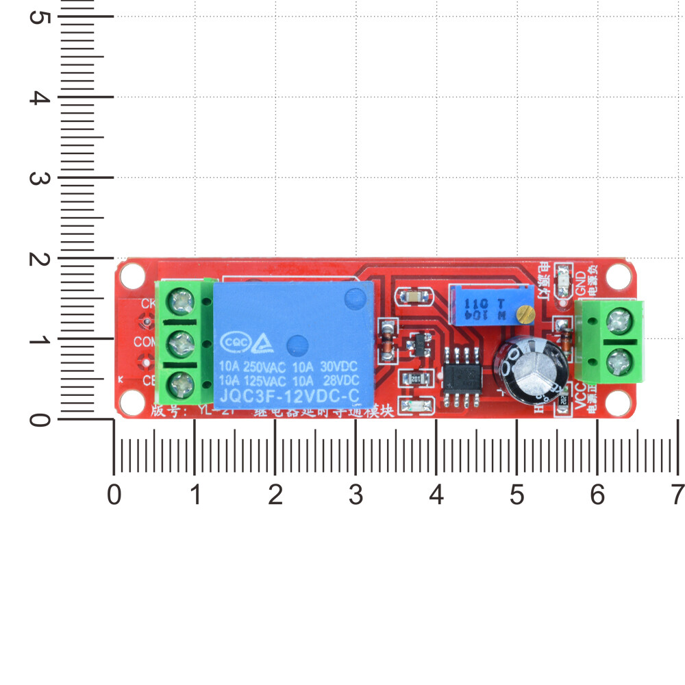 DM Mô-đun Công Tắc Rơ Le Hẹn Giờ Điều Chỉnh Độ Trễ  Chính Hãng Bộ Dao Động NE555 12V 0-10 Giây