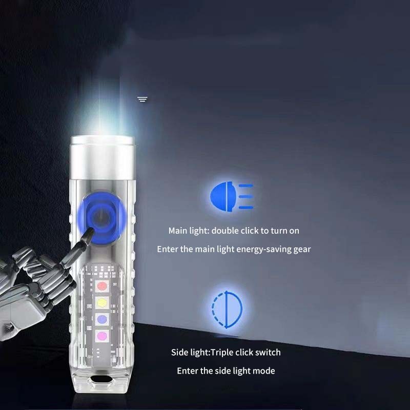 Trọng lượng nhẹ siêu nhỏ gọn Đèn pin ngọn đuốc nhỏ gọn Đèn LED Đèn cầm tay kích thước nhỏ ngọn đuốc Keyring Trọng lượng nhẹ siêu nhỏ gọn Đèn pin độ sáng cao