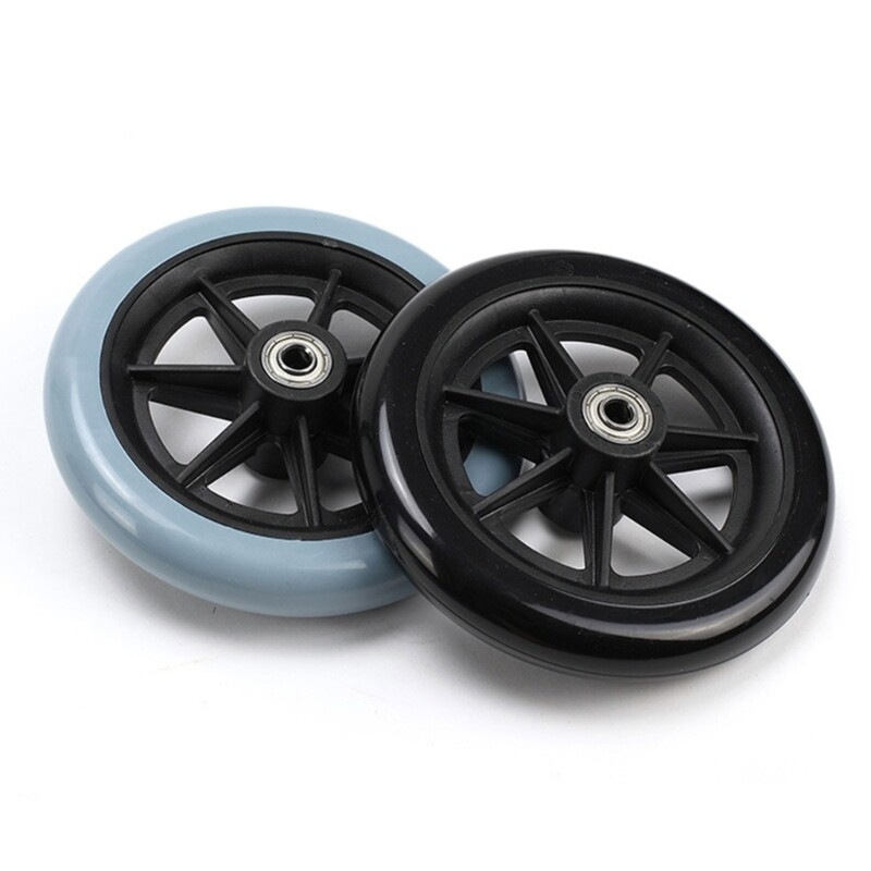 Bánh Trước Xe Lăn 6/8 Inch Bánh Xe Thay Thế Thông Dụng Bánh Lốp Đặc Chống Mài Mòn Trơn Tru Dễ Lắp Đặt