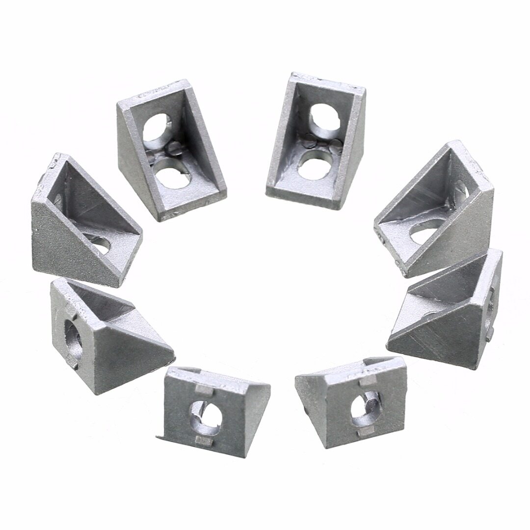 BOKALI 25pcs New 20*20*17mm Solid Cast Aluminum 2020 Corner Bracket for 20mm Extrusion