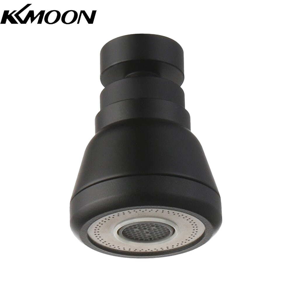 KKmoon 360° Rotatable Tap Head Faucet Extender Splash-Proof Kitchen Tap Sprayer with 3 Modes Water Saving Black Copper Water Tap Head