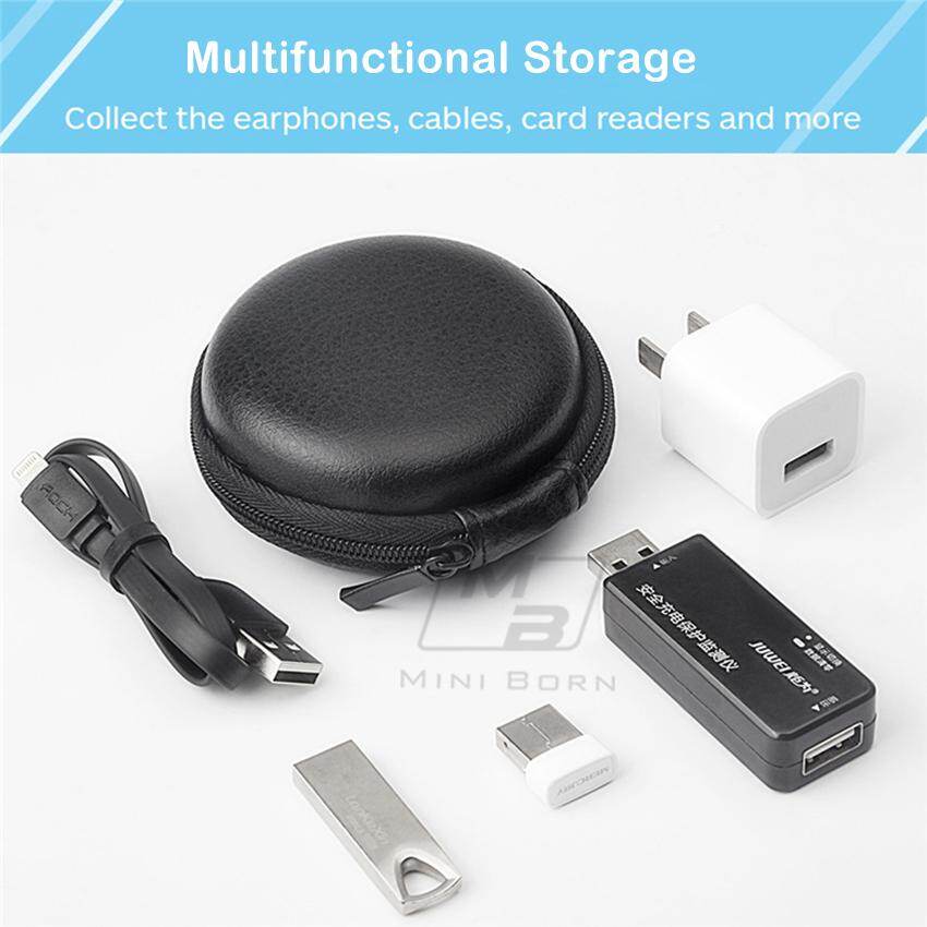 Mini born Headphone Case Storage Bag Bluetooth Earbuds Case Protective Case Travel Bag Pouch Box Travelling Cover Shell for Headset Earphones