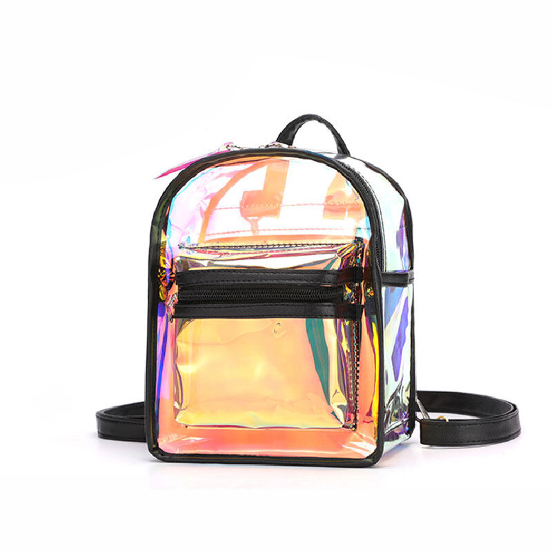 Movi Katie New Korean style PVC jelly small backpack outdoor casual backpack simple women's bag