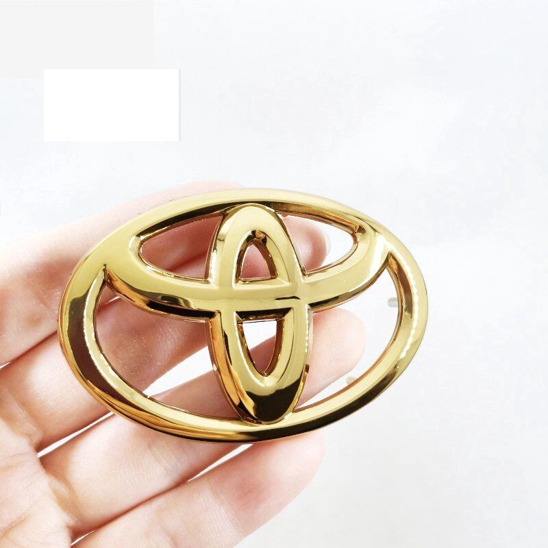 Laifu 1 x abs gold toyota logo car auto steering wheel emblem badge sticker decal replacement for toyota