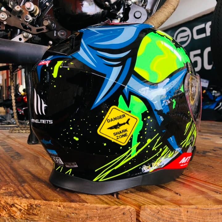 MT Helmets Thunder SV Jet Shark Danger Double Visor Helmet