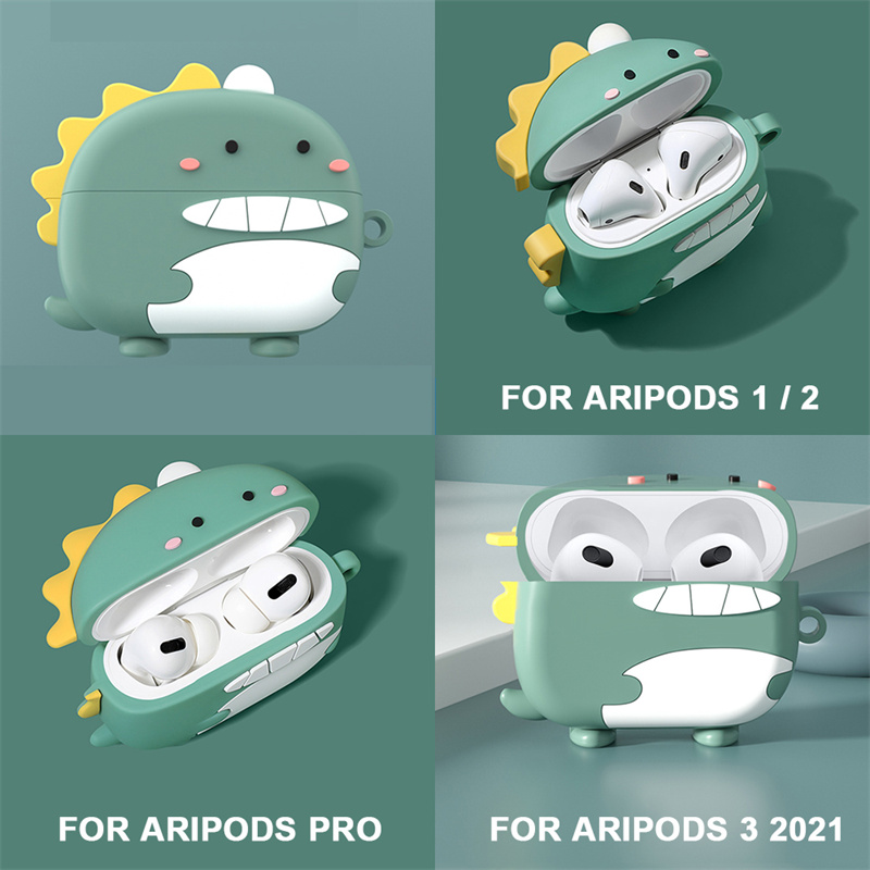 New Model Arrogant Glasses Dog Great White Shark Cute Backpack Duck Wireless Bluetooth Earphone Protective Case for Apple AirPods 3 Silicone Shockproof Cover for Airpods Pro Charging Box Accessories