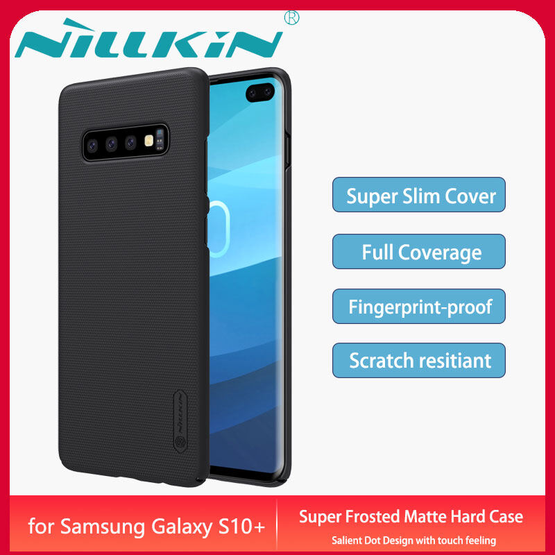 Original Nillkin for Samsung Galaxy S10+/S10 Plus Case Super Frosted Shield Hardcase Matte Back Cover Casing