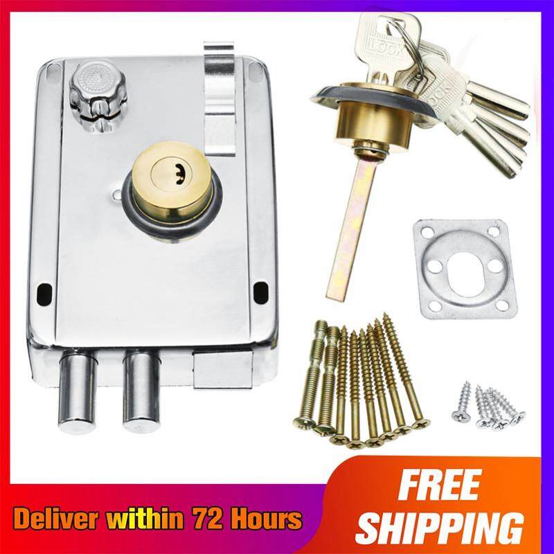【Free Pengiriman + Super Deal + Terbatas Offer】exterior Besi Gembok Pintu Keamanan Anti-Theft Lock Beberapa Kunci Asuransi Kayu Kunci Gerbang untuk furniture Peralatan