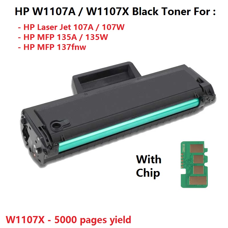 (Upgrade CHIP) Compatible to HP W1107A 107A Cartridge for HP 107A 107W ...