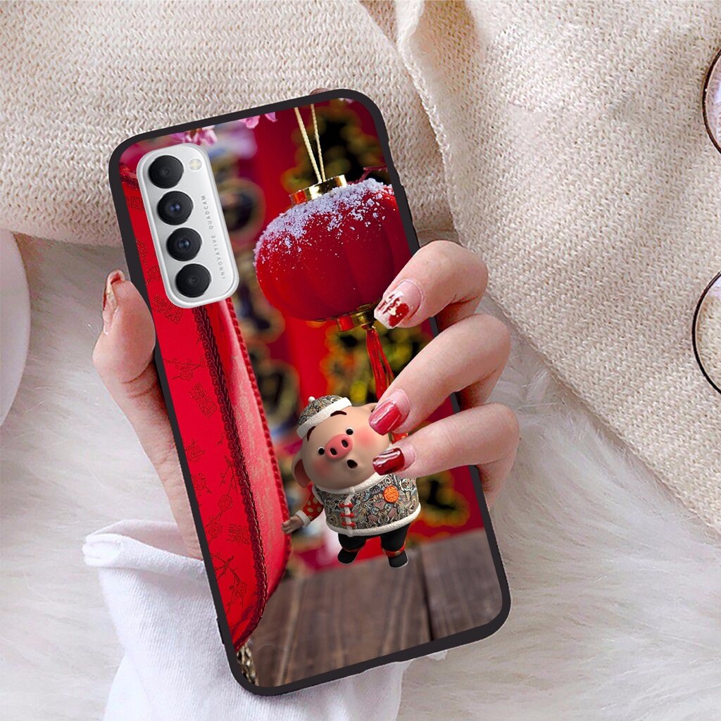 Ốp lưng oppo reno 4 pro viền dẻo tpu bst pig cute