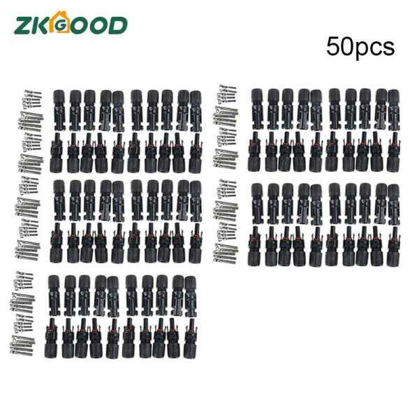 Zkgood 10/20/30/50 Đôi MC4 30A Nam Nữ M/F Dây PV Đầu Nối Dây Cáp bộ Bảng Điều Khiển Năng Lượng Mặt Trời