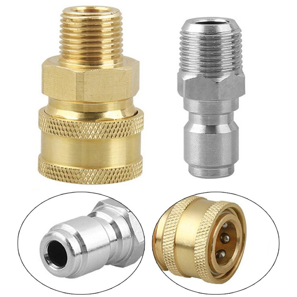 3/8 Quick Connect Fitting เครื่องซักผ้าความดัน Coupling Connector