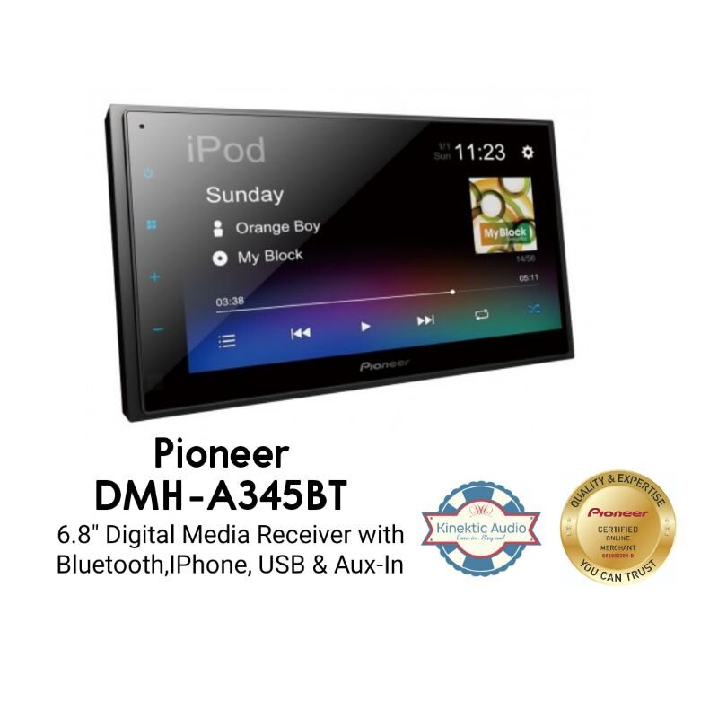 Pioneer DMHA345BT 6.8" DIGITAL MEDIA AV RECEIVER with Bluetooth, USB