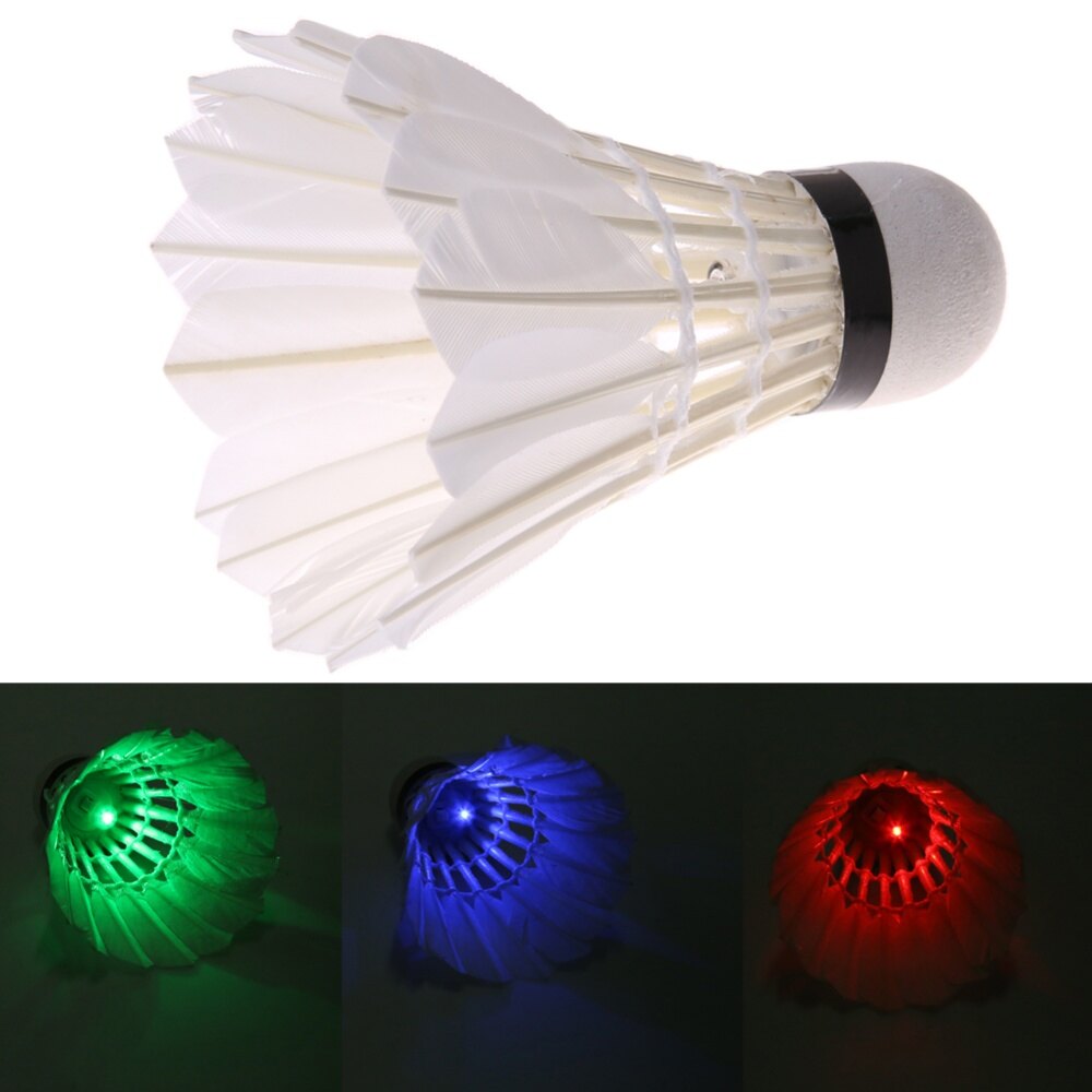 (Ready) Dark Night 4 Pcs Colorful LED Badminton Feather Shuttlecock Shuttlecocks Ne