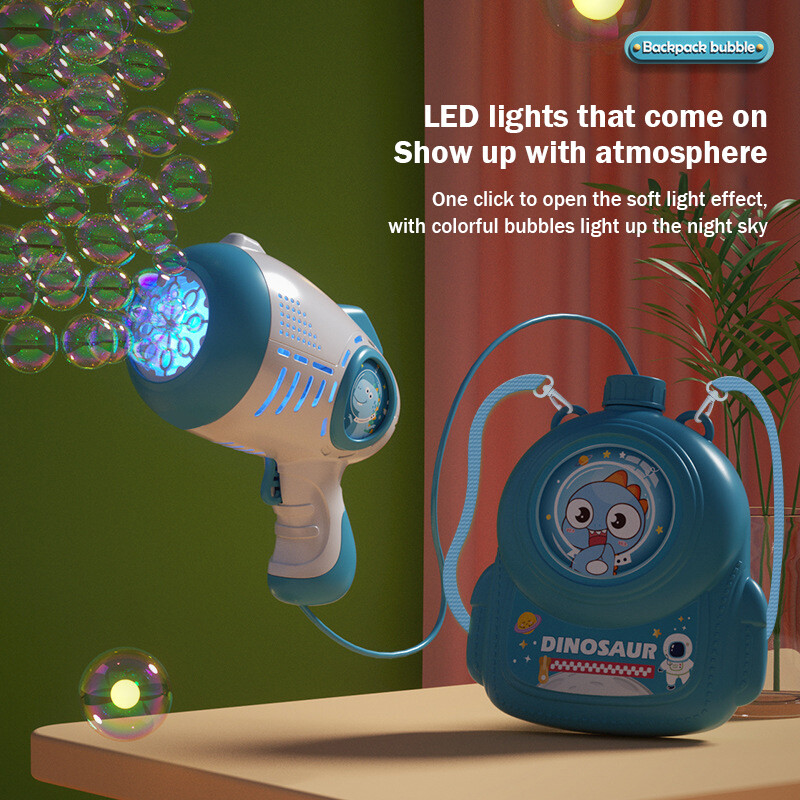 CONUSEA Children's dinosaur backpack bubble machine fully automatic handheld space bubble machine