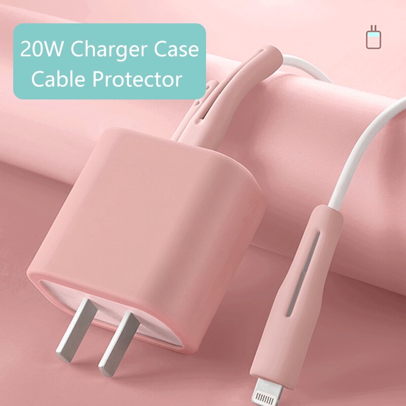 PD 18W 20W Cho Iphone Bộ Bảo Vệ Sạc Chính Hãng Hộp Sắp Xếp Cáp Hộp Đựng Dây Buộc