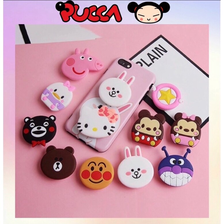 Giá Đỡ Popsocket Silicon Hình Thú Dễ Thương Tiện Lợi
