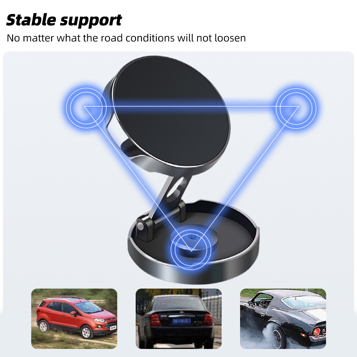 Fonken Vòng gấp bảng điều khiển xe hơi điều hướng GPS Khung giá đỡ cho điện thoại di động tự động xoay chủ đứng
