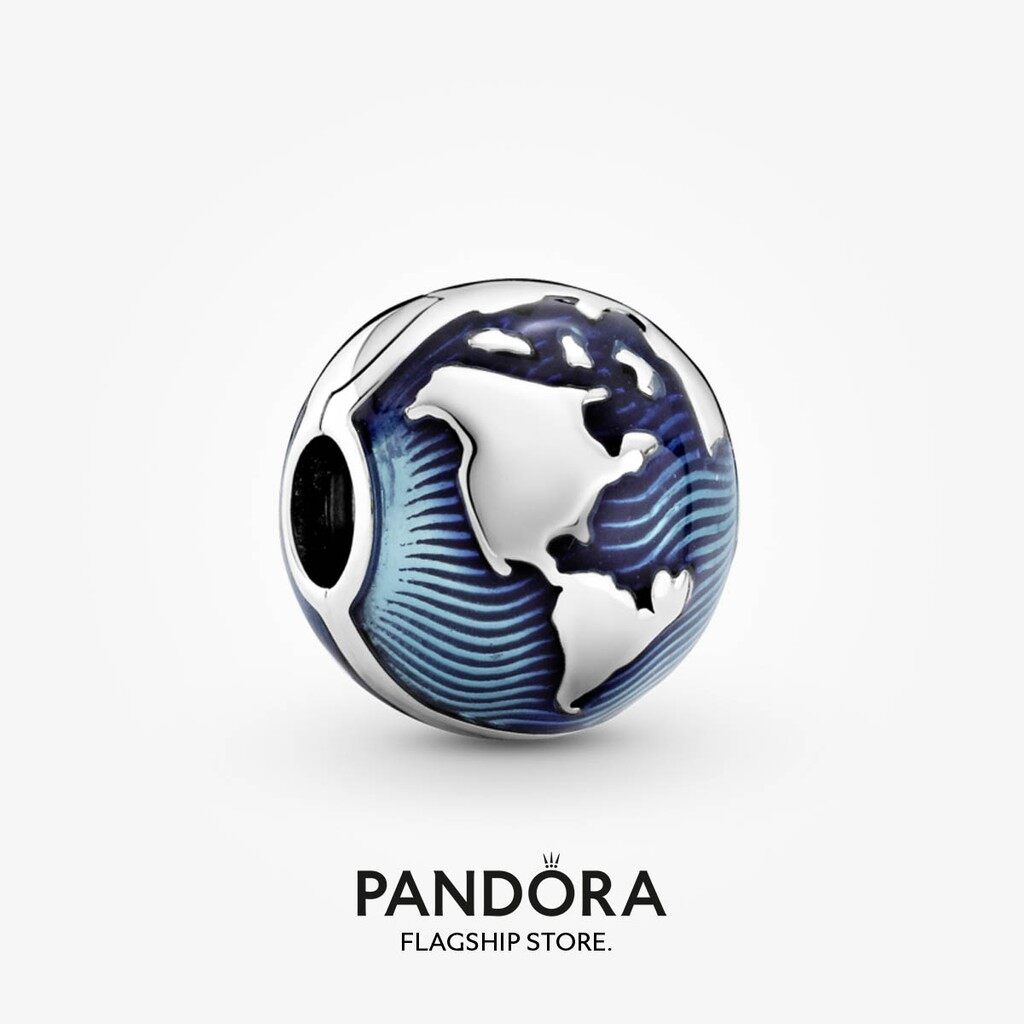 Hot 2023 pandora blue globe clip charm