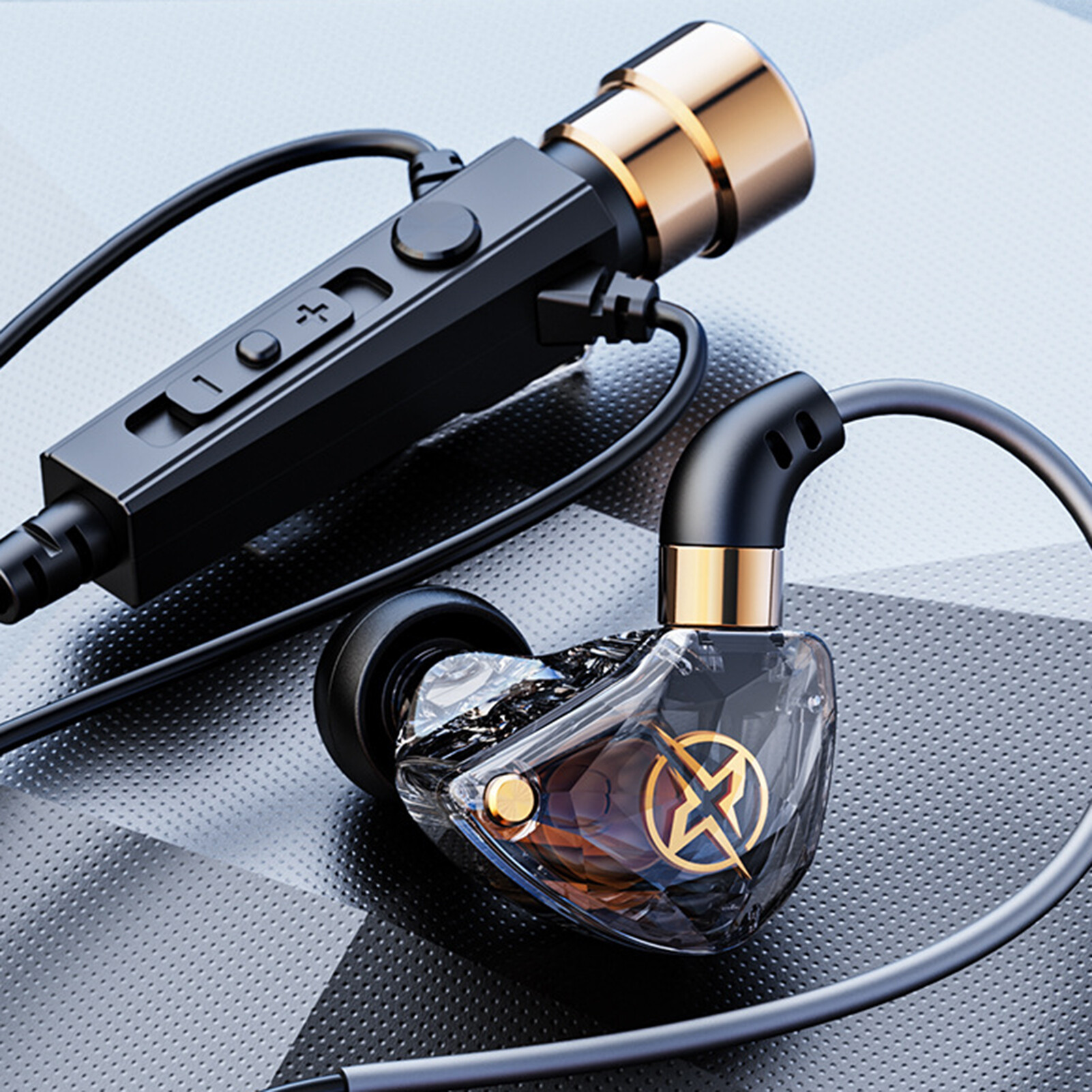 Wired Earphone Universal Noise Reduction 3.5mm L-shaped Plug Dynamic Gaming Headphone with Microphone for Karaoke Professional Earphone Comfortable