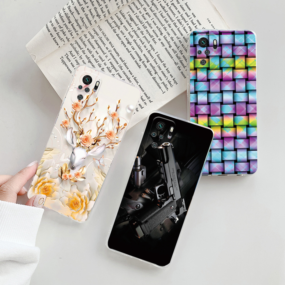 For Xiaomi Redmi Note 10 Note 10S Note 10 Pro Max Case Cute Rainbow Back Cover Soft TPU Phone Case