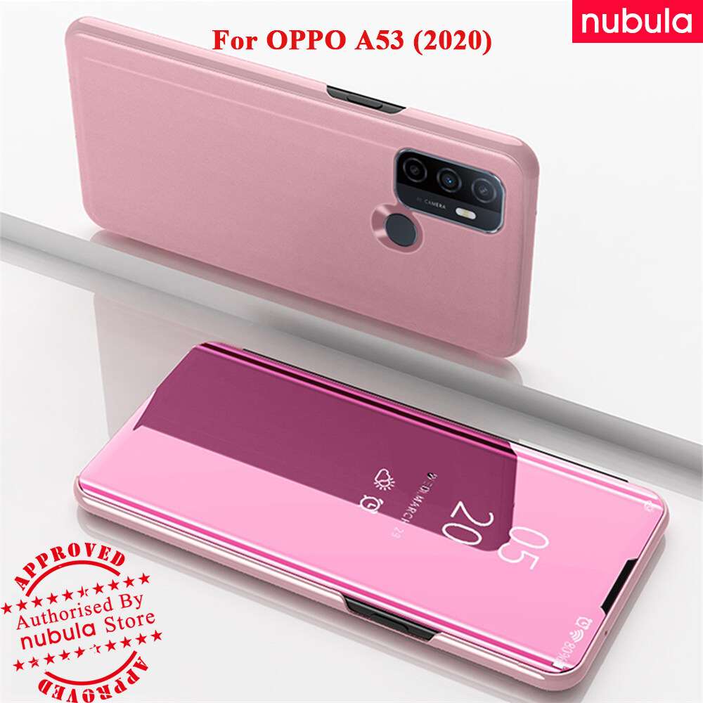 oppo a53 mirror flip cover