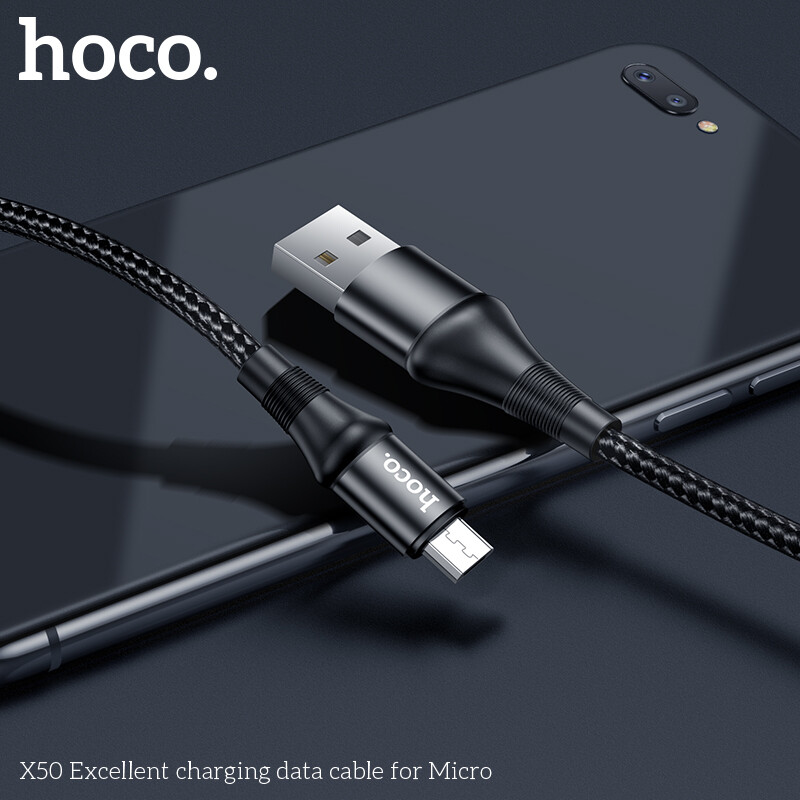 Hoco Original 100% X50 2.4A Fast Charging Cable Micro USB Type C Lightning for Quick Charger Data Cable for iphone 12 pro max oppo a12 realme