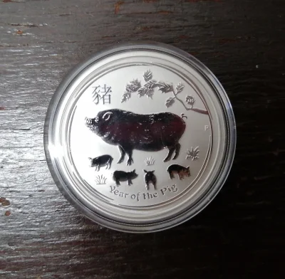 Perth Mint Australia Lunar Pig 2019 1/2 oz .9999 Silver Coin BU (Series II) 1/2oz 0.5oz 0.5 oz