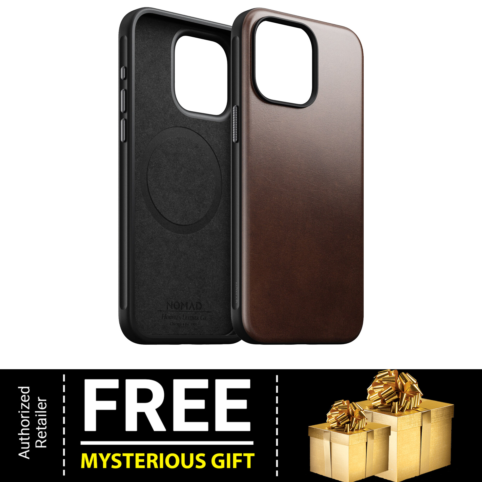 Nomad Modern Horween Leather Case for iPhone 15 14 Pro Max