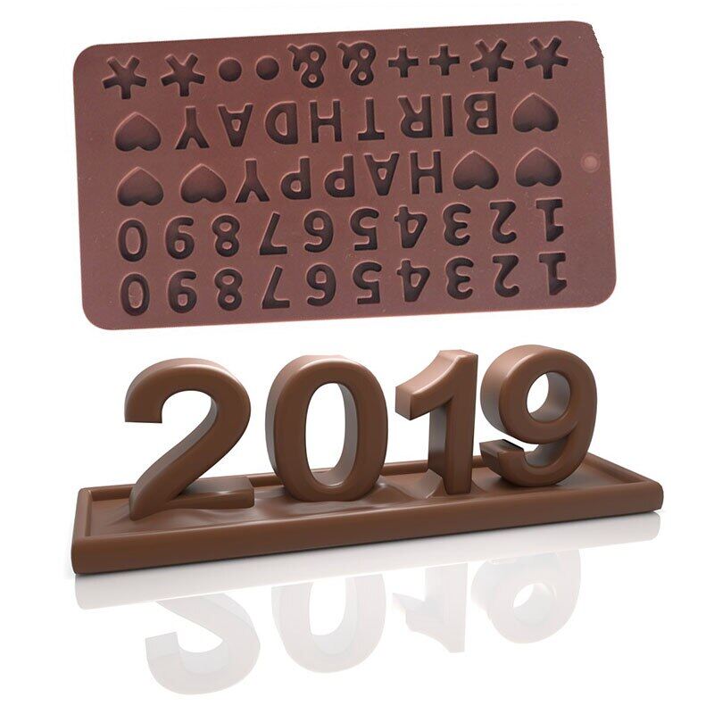 3d Number Silicone Chocolate Mold Cake Decoration Tools Handmade Diy Baking Mold Kitchen Gadgets Baking Accessories