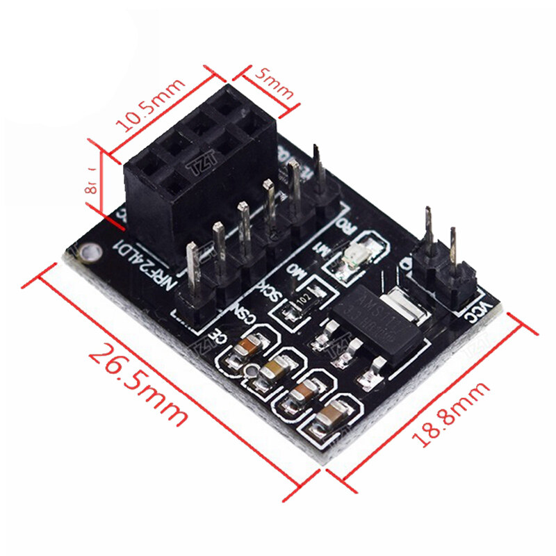 Mô-đun Bộ Chuyển Đổi Không Dây NRF24L01 Bảng Chuyển Đổi Ổ Cắm Mới 8Pin