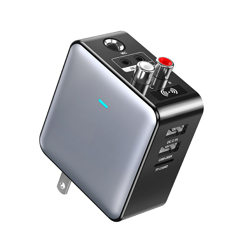 Bluetooth adapter 5.3 wireless audio receiver transmitter 2-in-1 microphone singing lossless